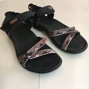 Teva Verra Sandals 5 Pink Black Hiking Outdoor Shoes Sport Adjustable Comfort